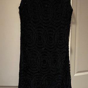 Basix Black Lace and Beaded cocktail dress